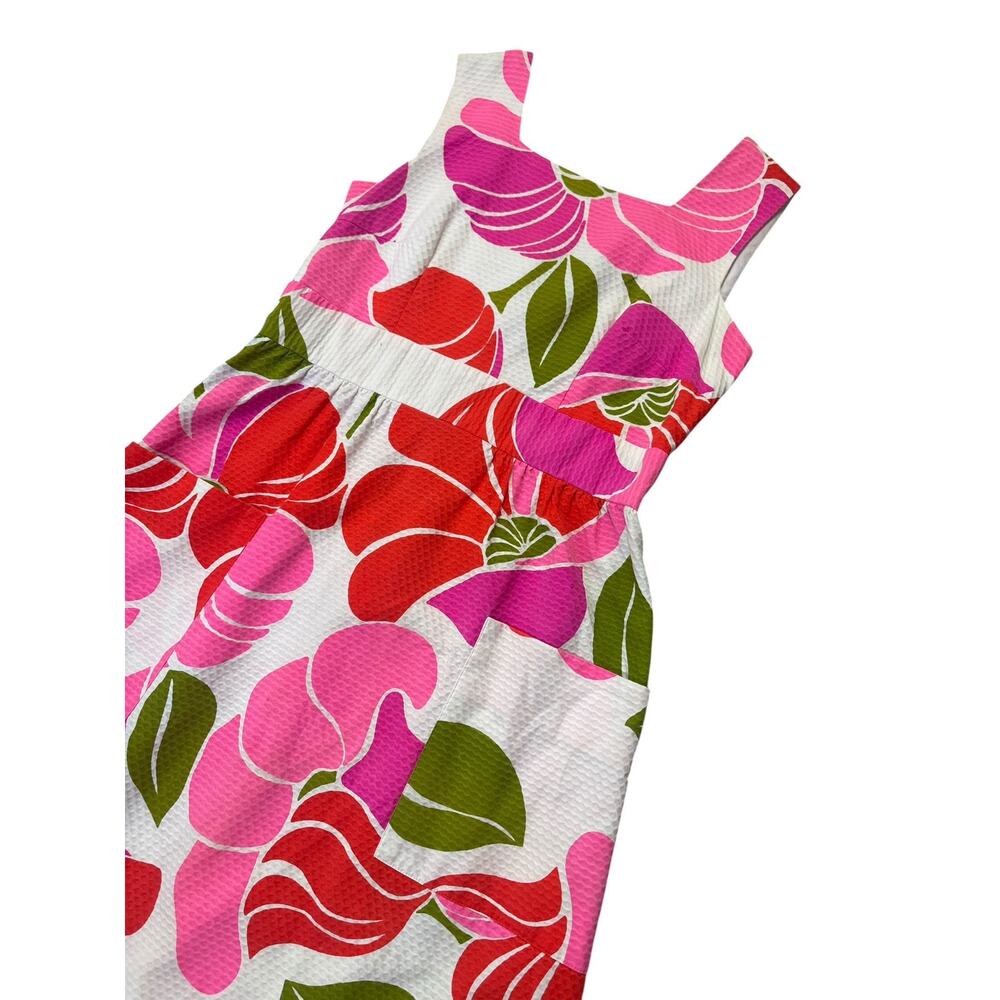 Vintage 60s 70s Colorful Hawaiian Floral Maxi Dress M Tropical Groovy Retro - Picture 5 of 9